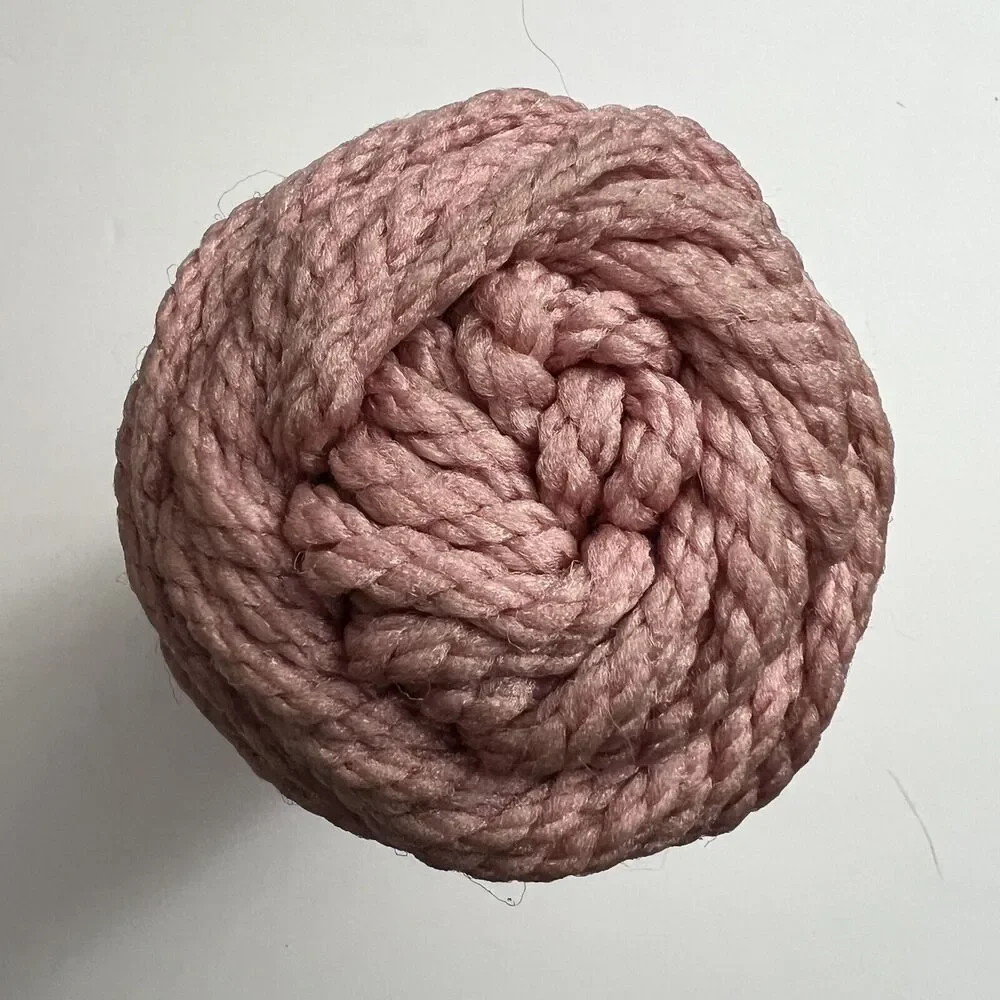 Vintage Omni Macrame Craft Cord 5mm 70 Yards 9 Ply Rose Pink Knotting Weaving